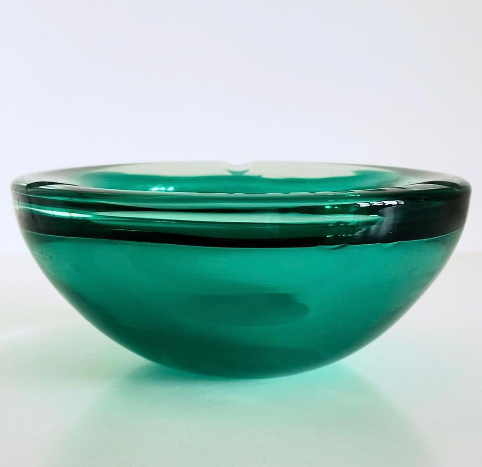 Thumbnail: A Deco Green Glass Ashtray from RMS Adriatic, c.1930