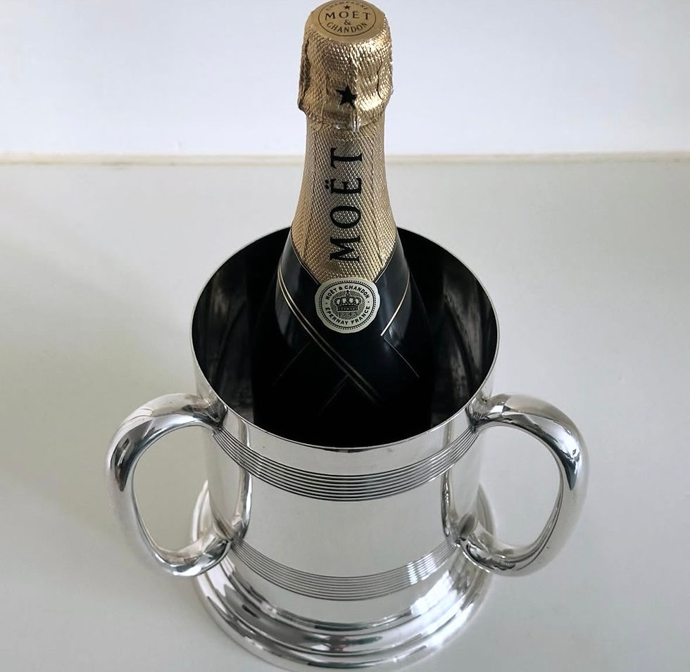 Thumbnail: A Large Edwardian Silver Plated Tyg Bottle Holder by Elkington & Co., c.1910