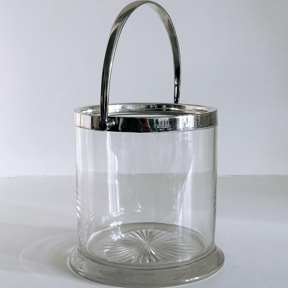 Thumbnail: A Glass & Silver Plated Ice Bucket by Martin Hall & Co, c.1890