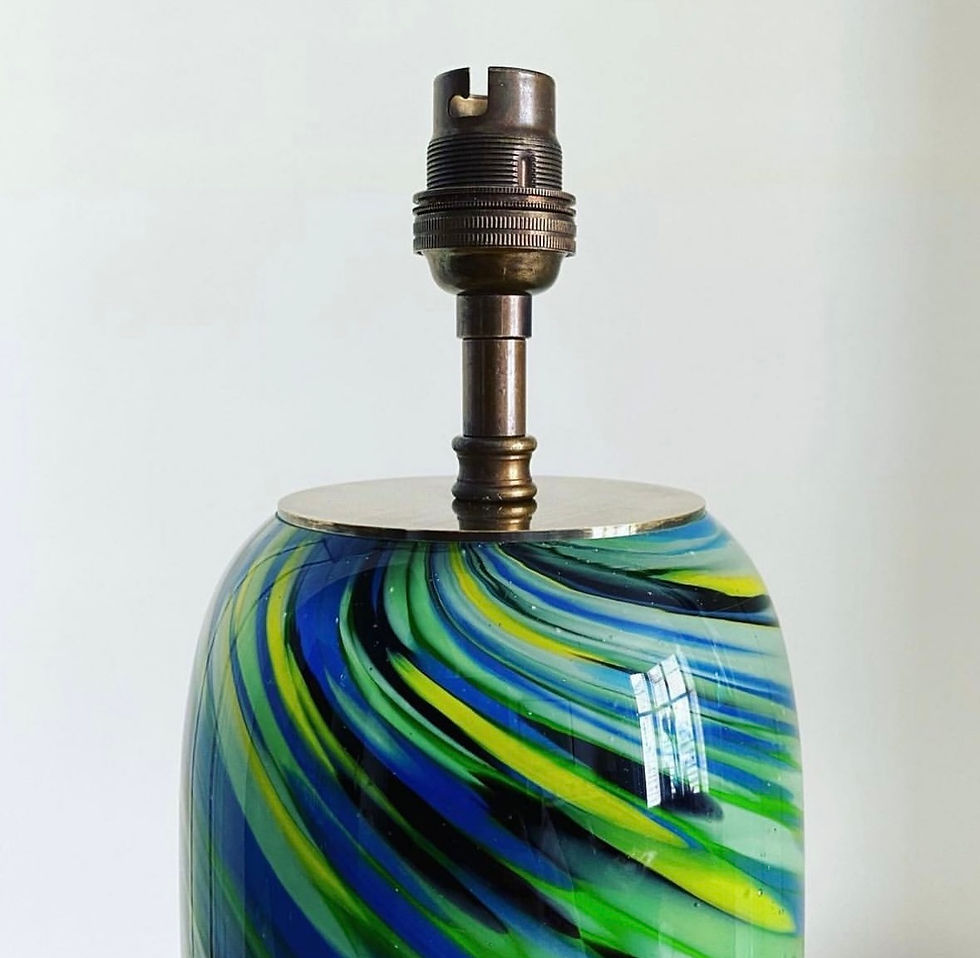 Thumbnail: A Tall Coloured Art Glass Lamp, c.1960