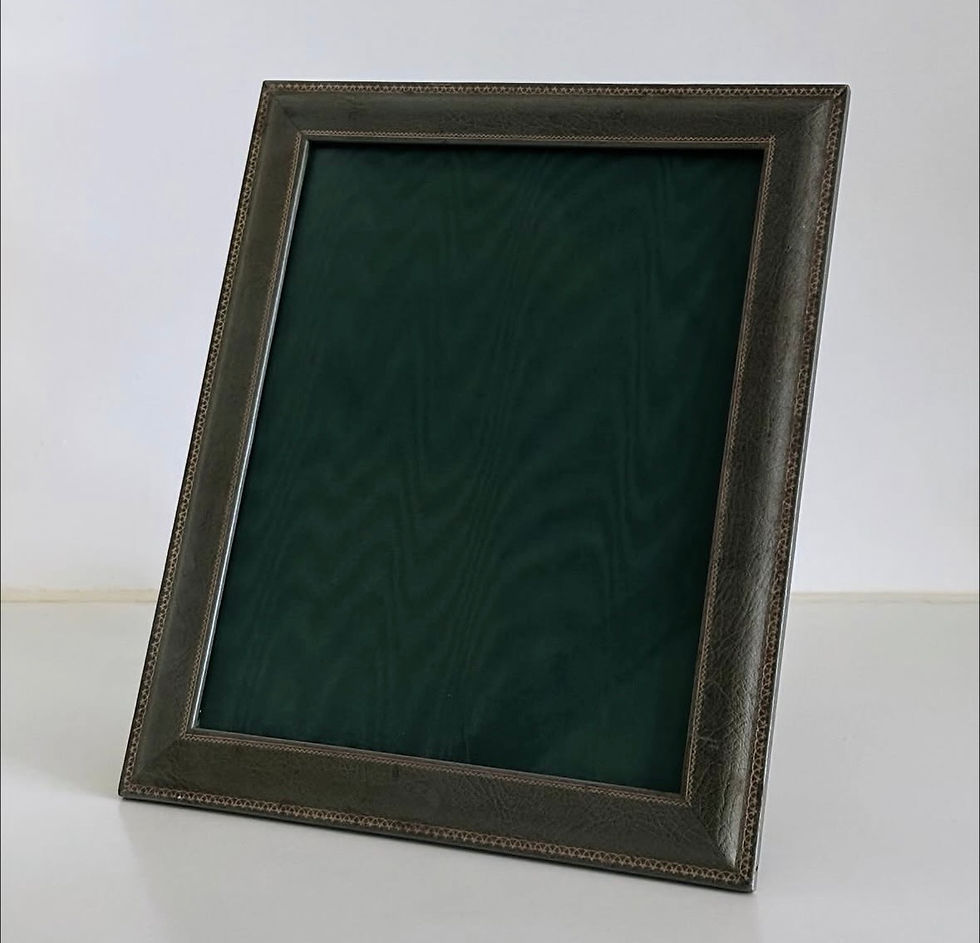 Thumbnail: A Deco Period Pale Green Leather Picture Frame, c.1930