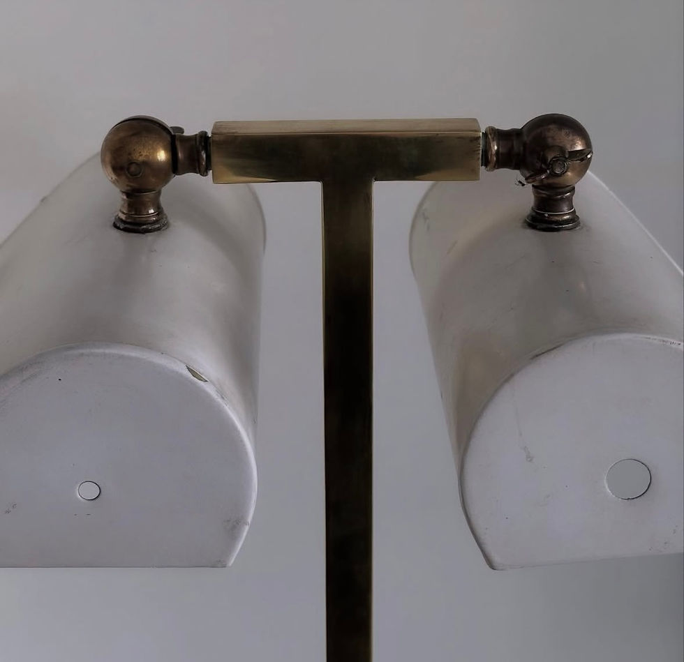 Thumbnail: A Tall Adjustable Brass Student Lamp of Dual Form, c.1910