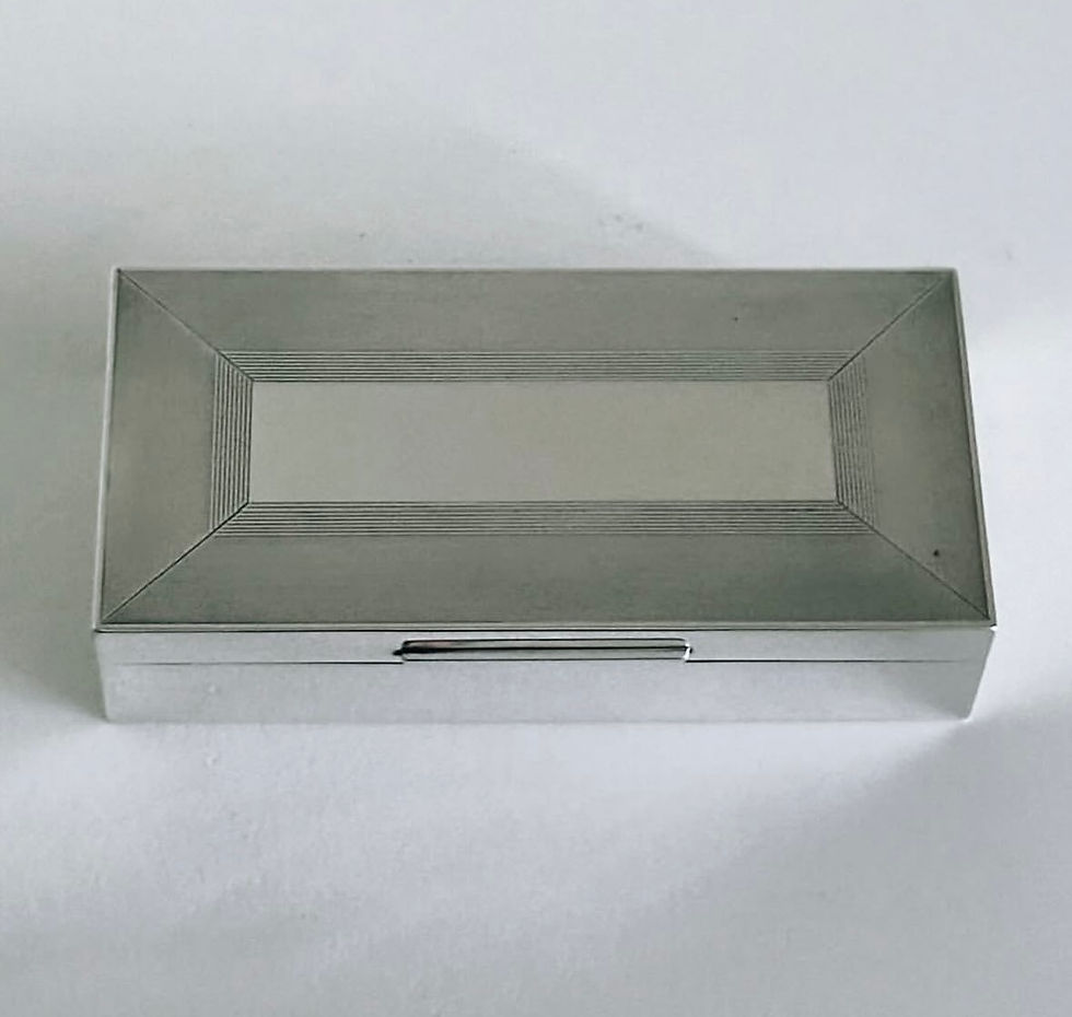 Thumbnail: A Deco Silver Box by Padgett & Braham Ltd of London, c.1921