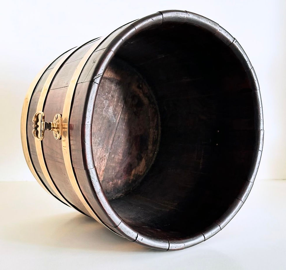 Thumbnail: A Late 19th Century Mahogany and Brass Banded Bucket, c.1880
