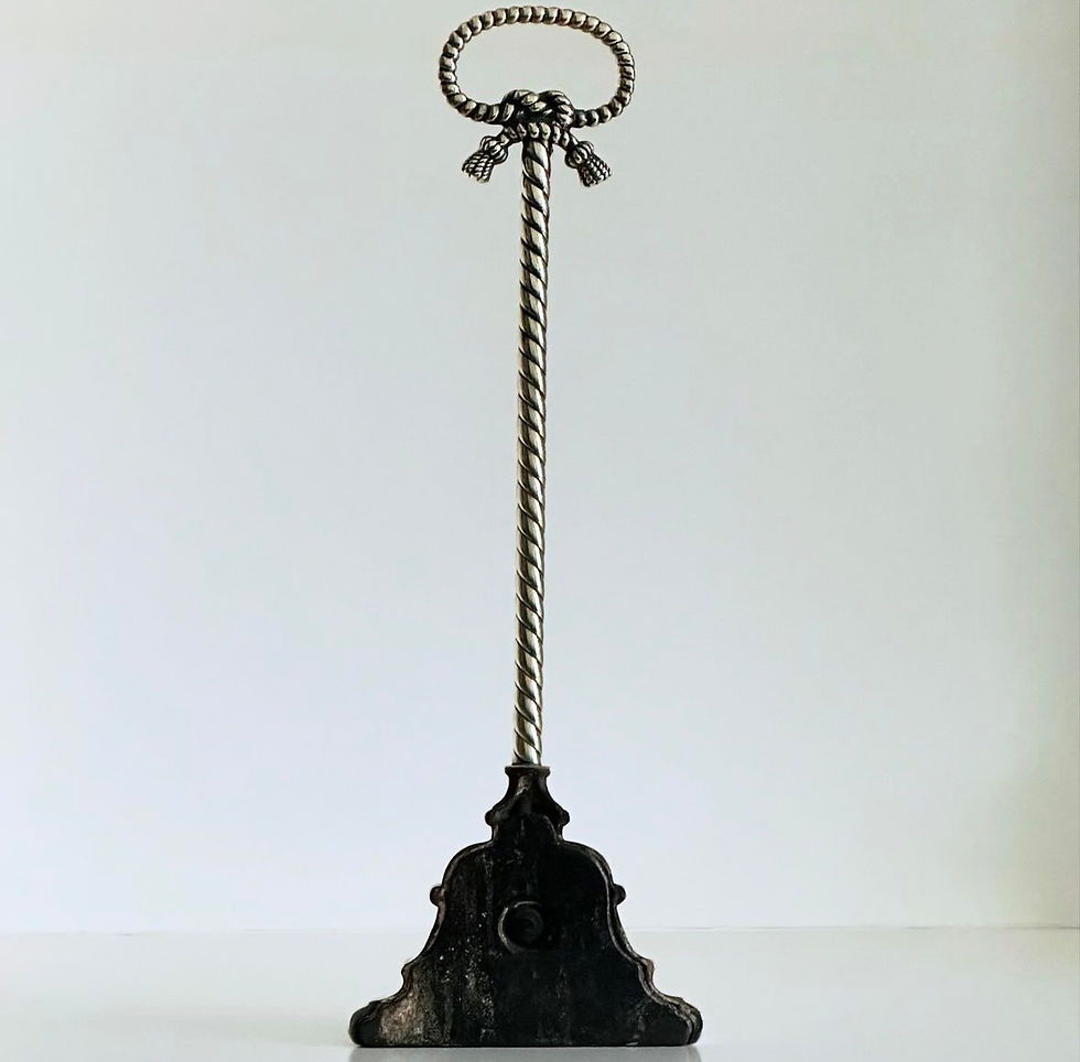 Thumbnail: A Tall Brass Bell-Shaped Doorstop, c.1870
