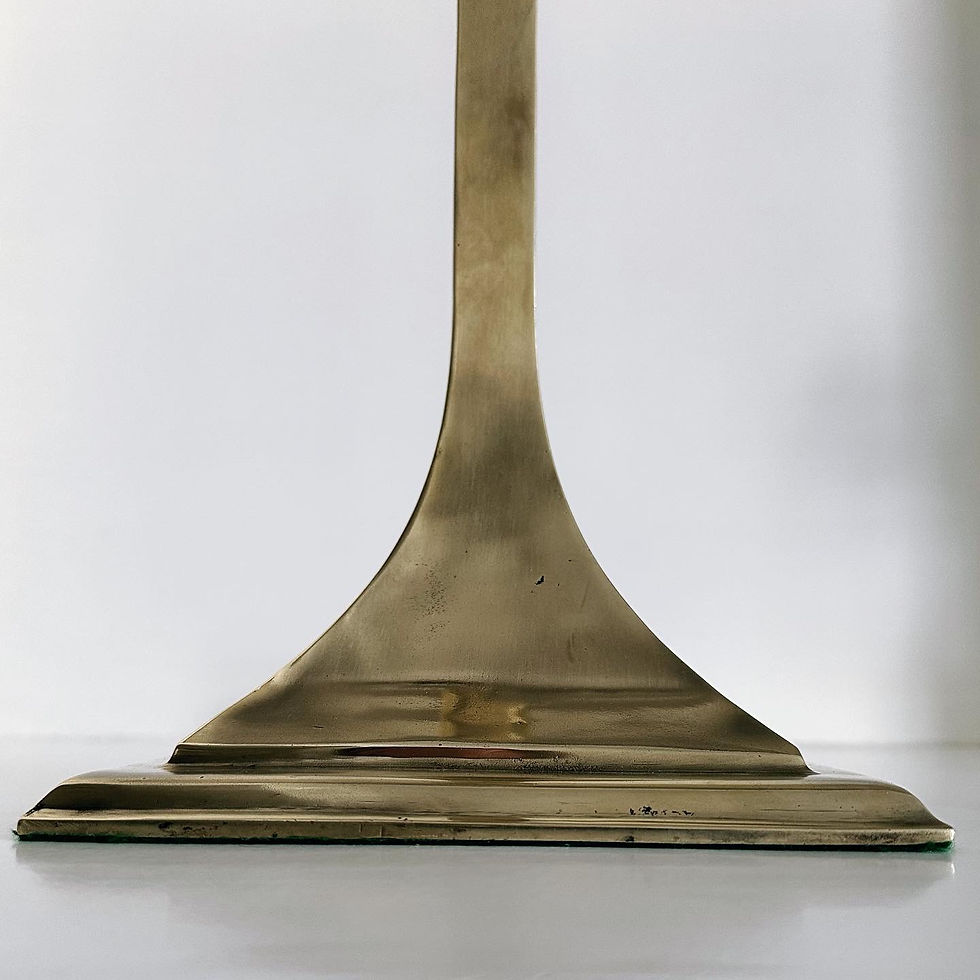 Thumbnail: An Edwardian Tapering Brass Desk Lamp, c.1910