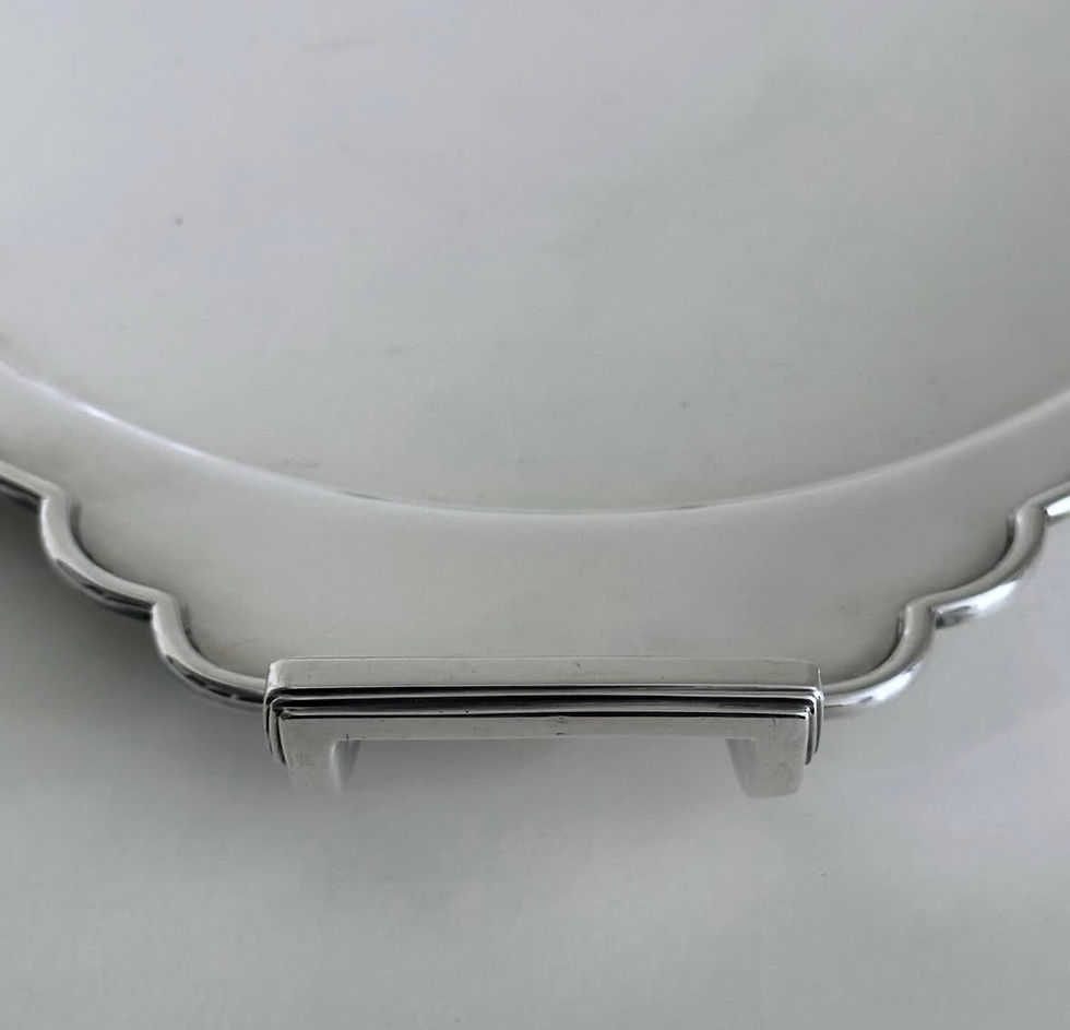 Thumbnail: A Deco Period Silver Plated Drinks Tray with Raised Handles, c.1920