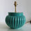 Thumbnail: A Turquoise Glazed Gadrooned Ceramic Vase Lamp, c.1930