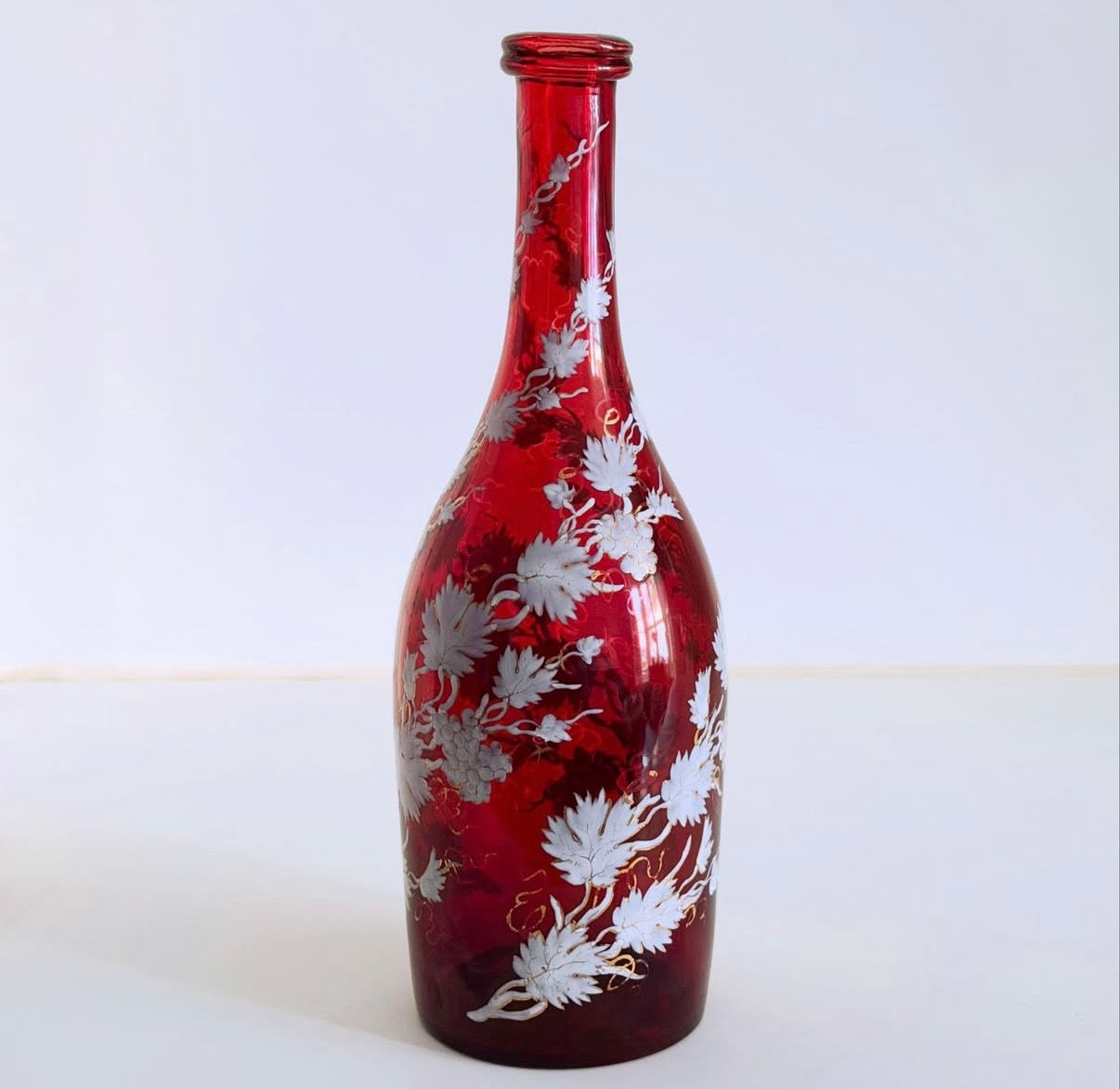 A Bohemian Red Glass Carafe, c.1870