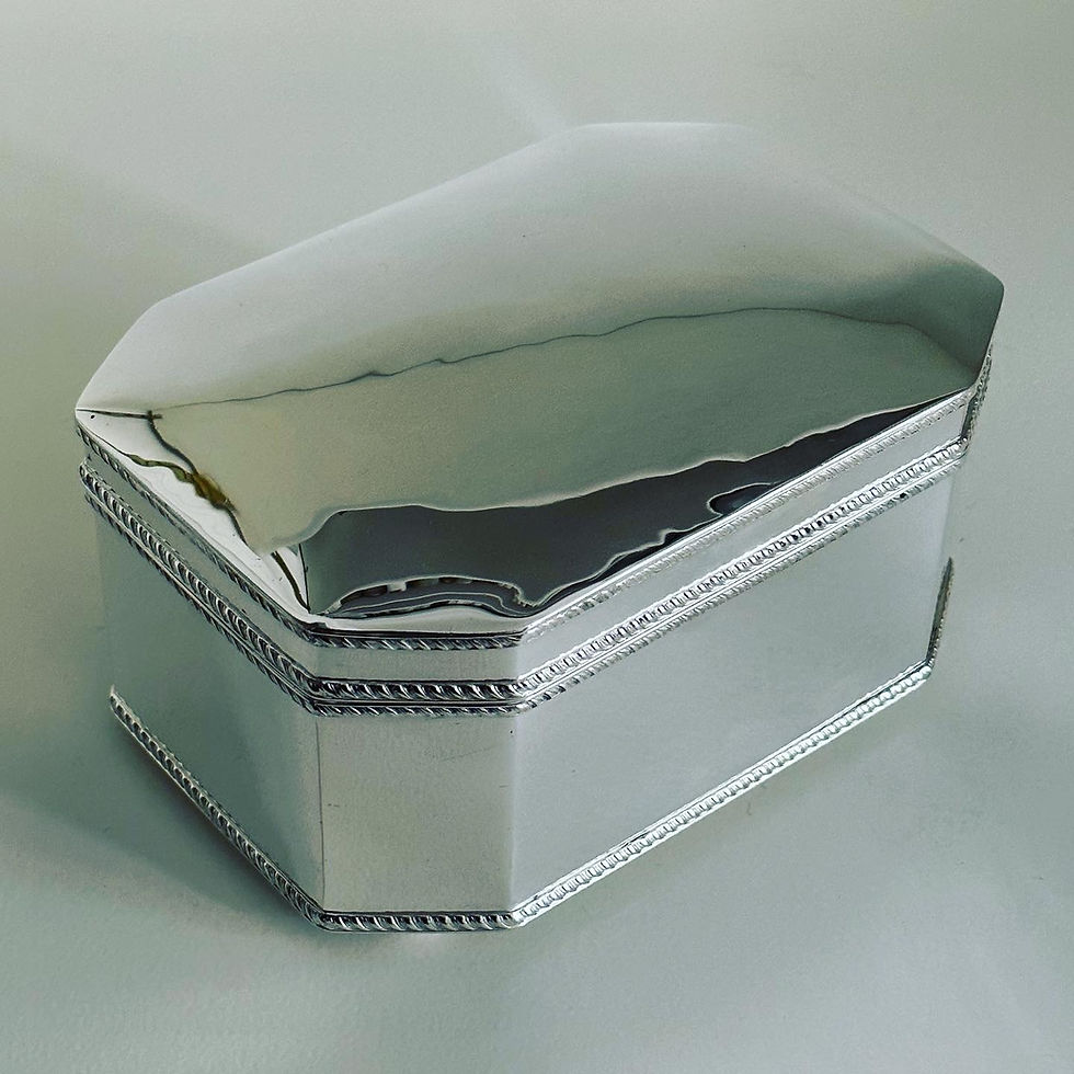 Thumbnail: An Octagonal Biscuit Box by Mappin & Webb, c.1910