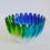 Thumbnail: A Triple Coloured Art Glass Bowl of Castellated Form, c.1960