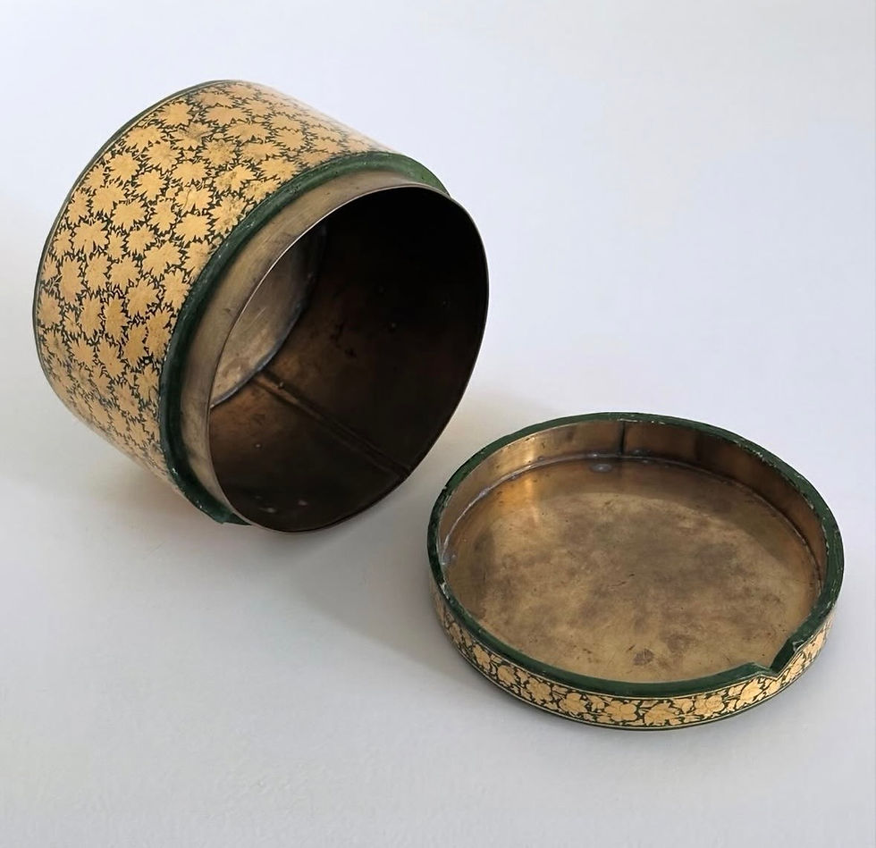 Thumbnail: A Circular Lidded Kashmiri Box, c.1920