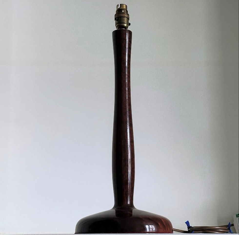 Thumbnail: A Colonial Lacewood Table Lamp, c.1930