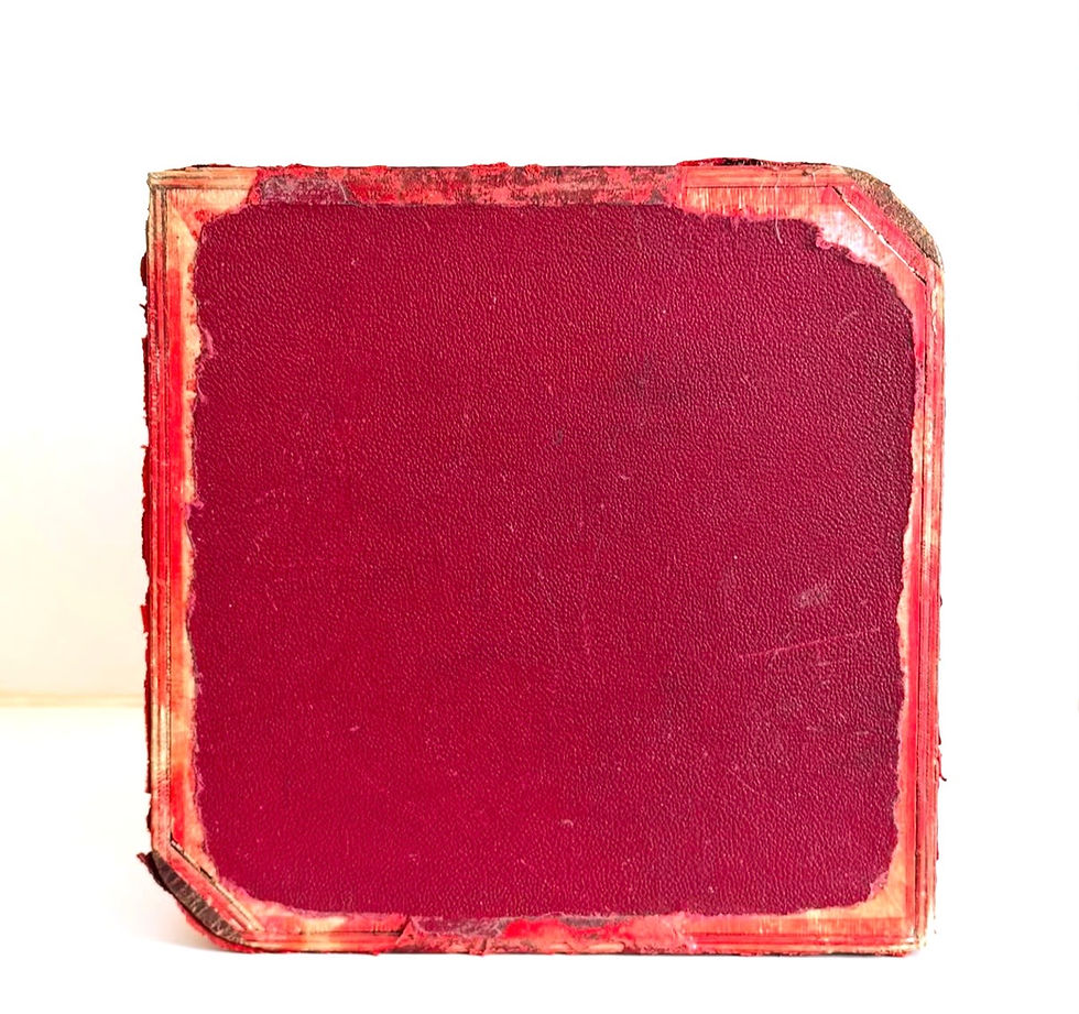 Thumbnail: A Tooled Red Leather Waste Paper Book Bin, c.1930