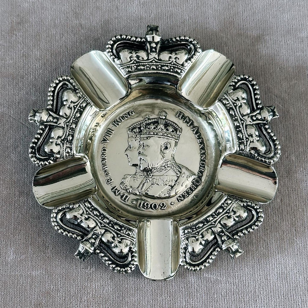 Thumbnail: A Pair of King Edward VII Coronation Ashtrays, c.1902