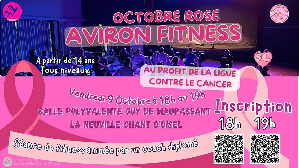Soirée Aviron Fitness - Octobre Rose - Vendredi 9 Octobre - 18h00