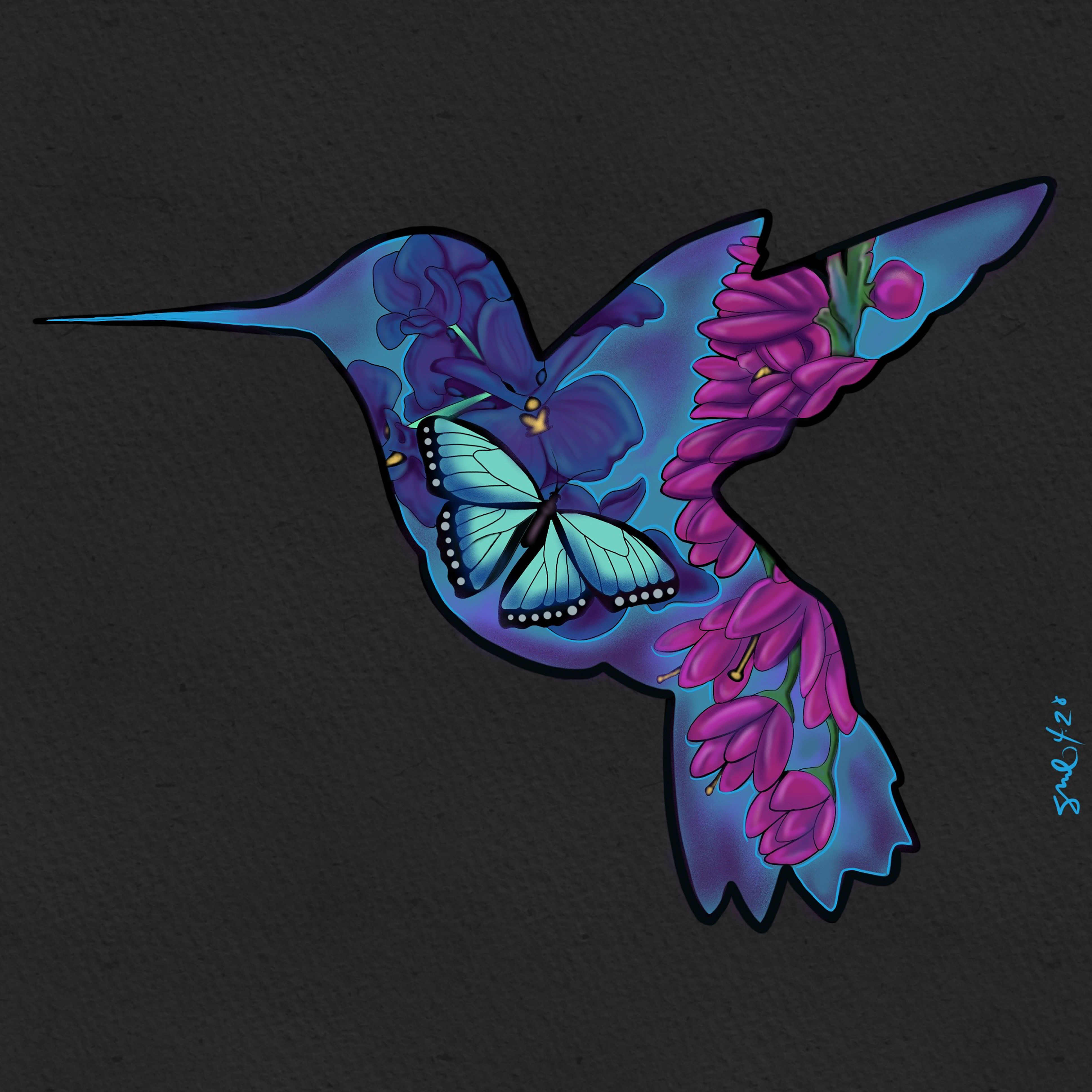 Digital File Hummingbird Lightbox