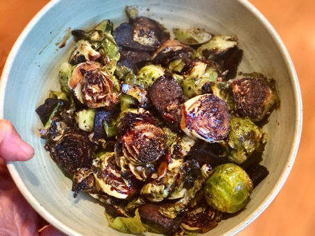 Pan Fried Brussels Sprouts with Bacon