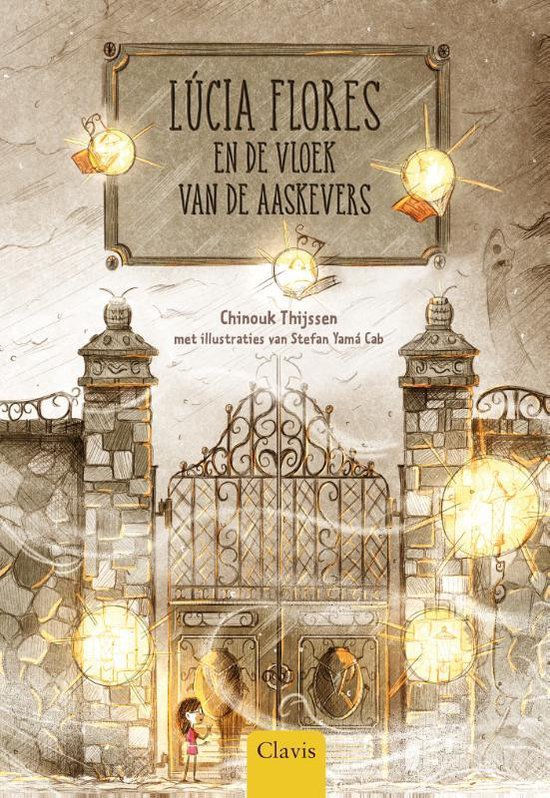 Lucia Flores en de vloek van de aaskevers; Chinouk Thijssen; Stefan Yamá Cab; Clavis; Cover