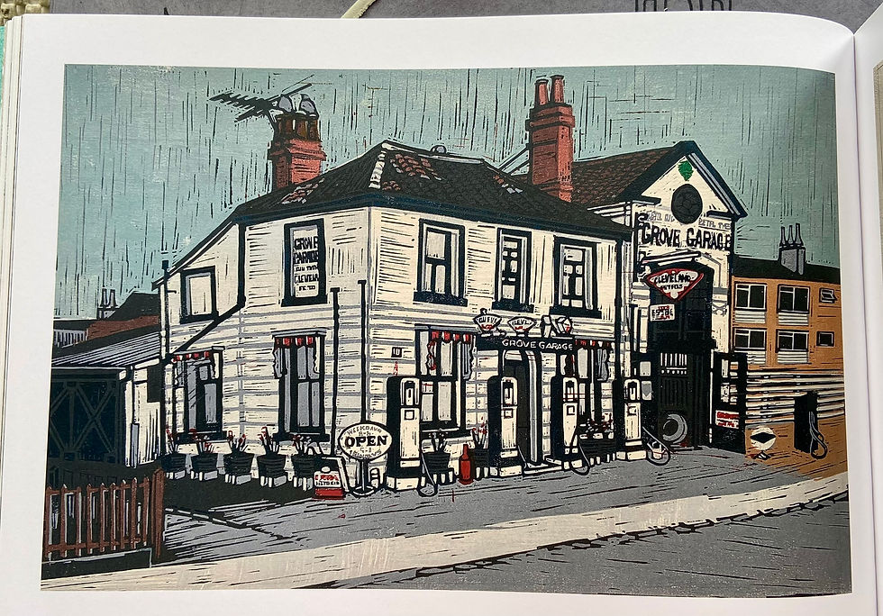 HJ Jackson, Grove Garage, art print 1964