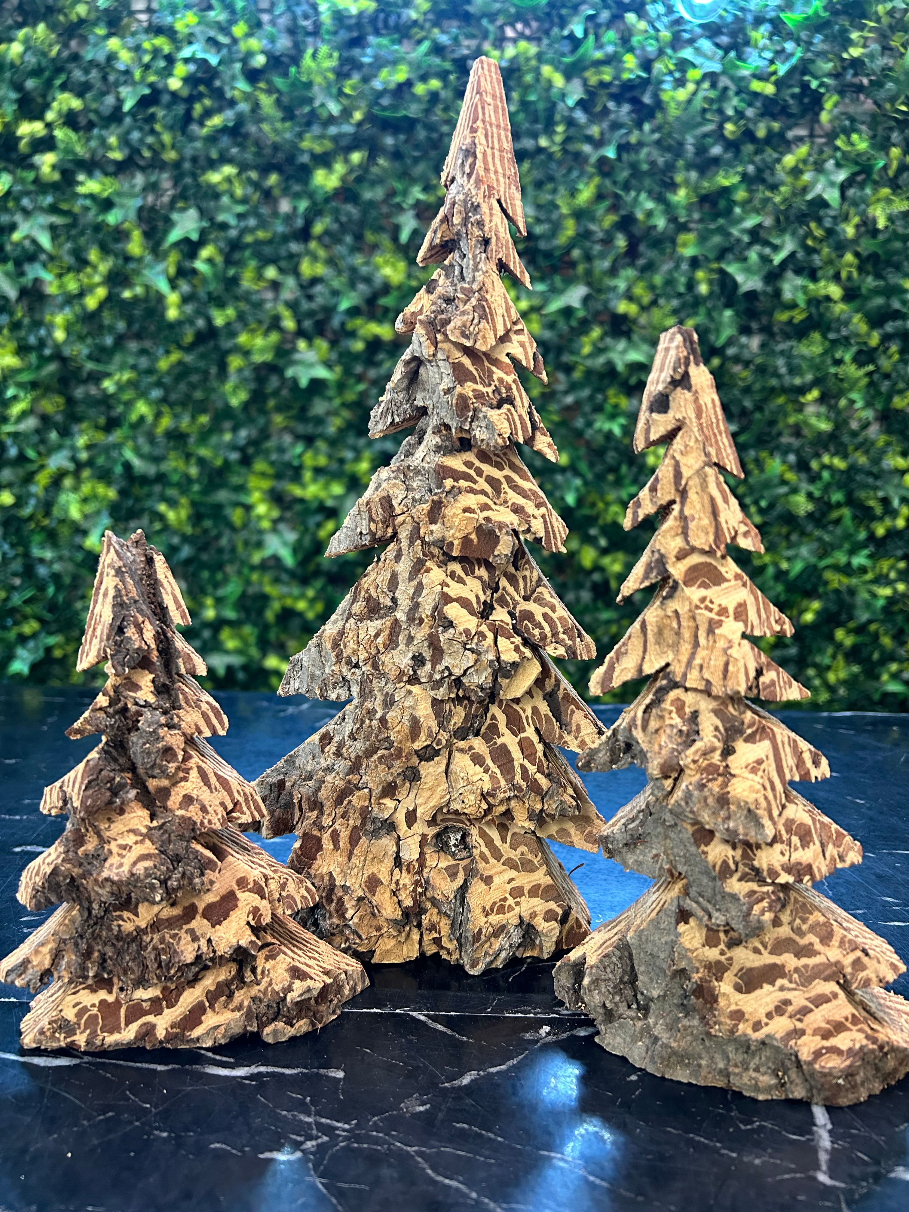 Small Carved Tree Set
