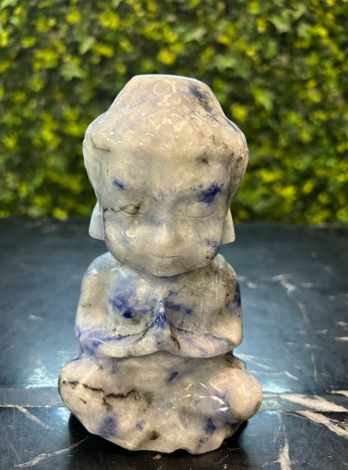 Sodalite Buddha Statuette