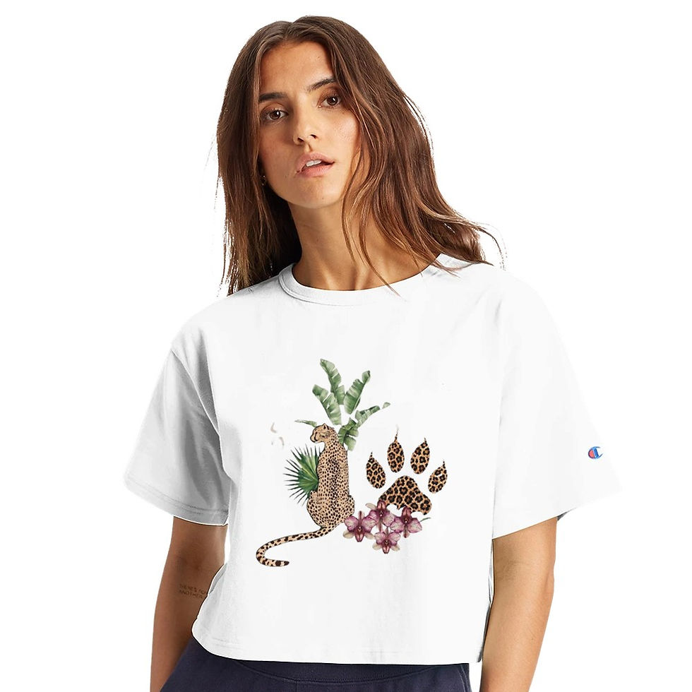 Miniatura: Camiseta feminina cropped Heritage com gola redonda | Marca Gexcertise