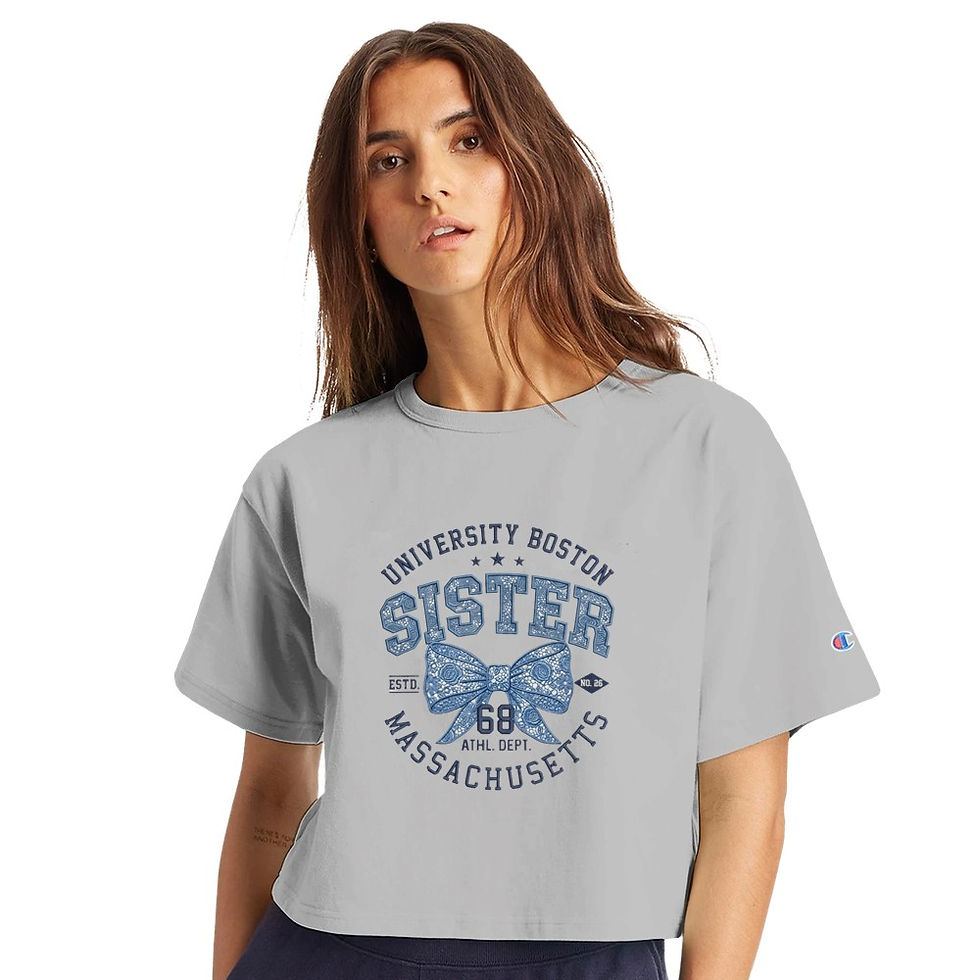 Miniatura: Camiseta feminina cropped Heritage com gola redonda | Marca Gexcertise