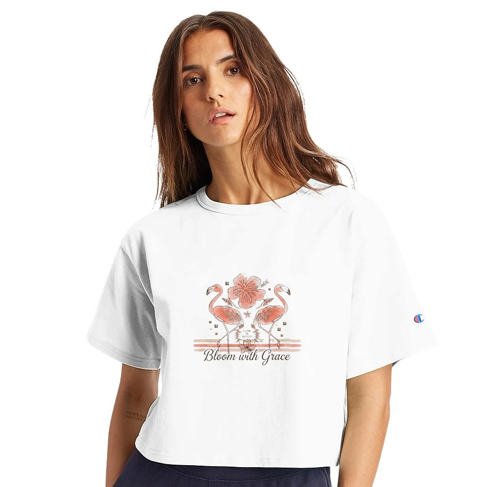 Miniatura: Camiseta feminina cropped Heritage com gola redonda | Marca Gexcertise