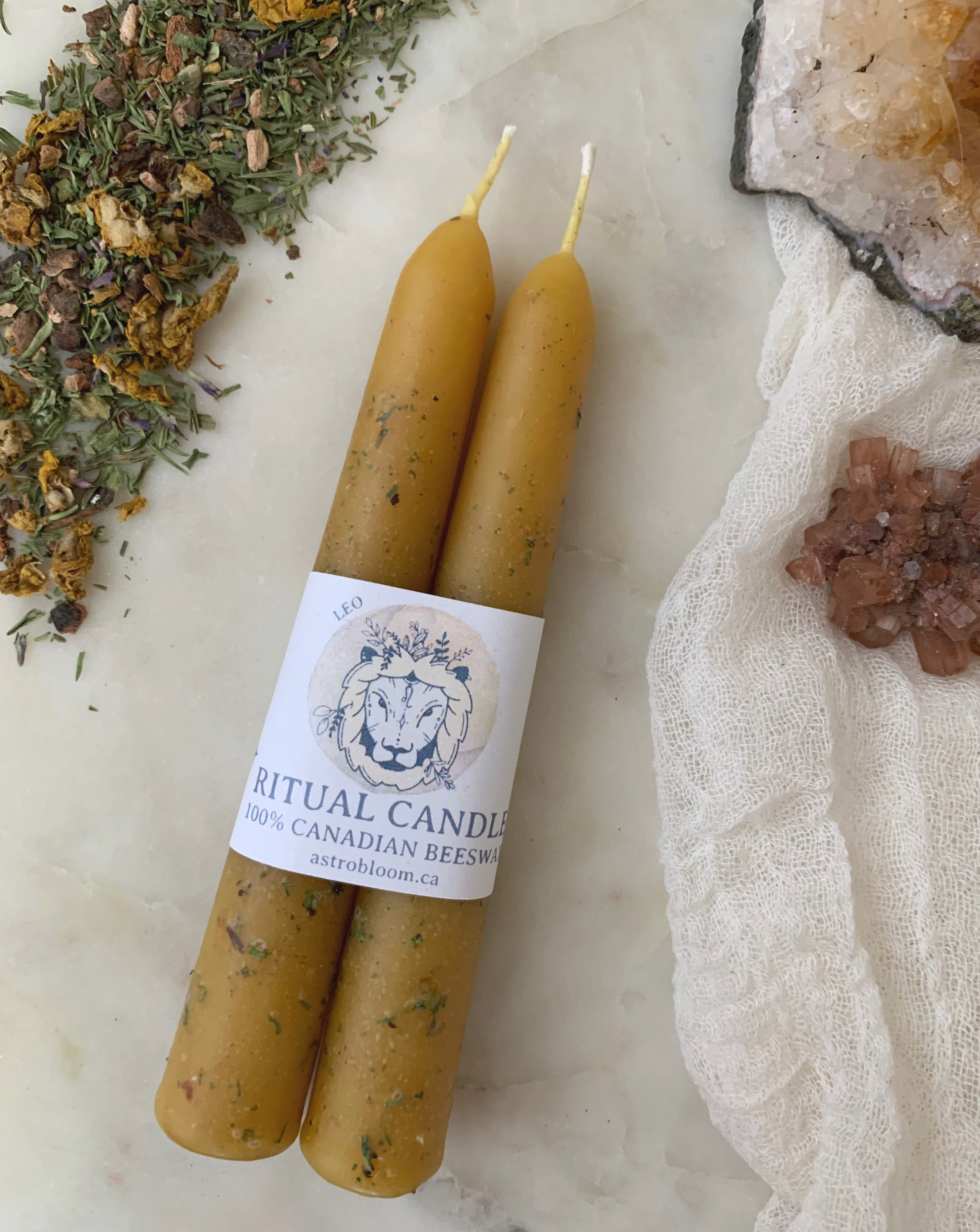 Leo Beeswax Ritual Candles