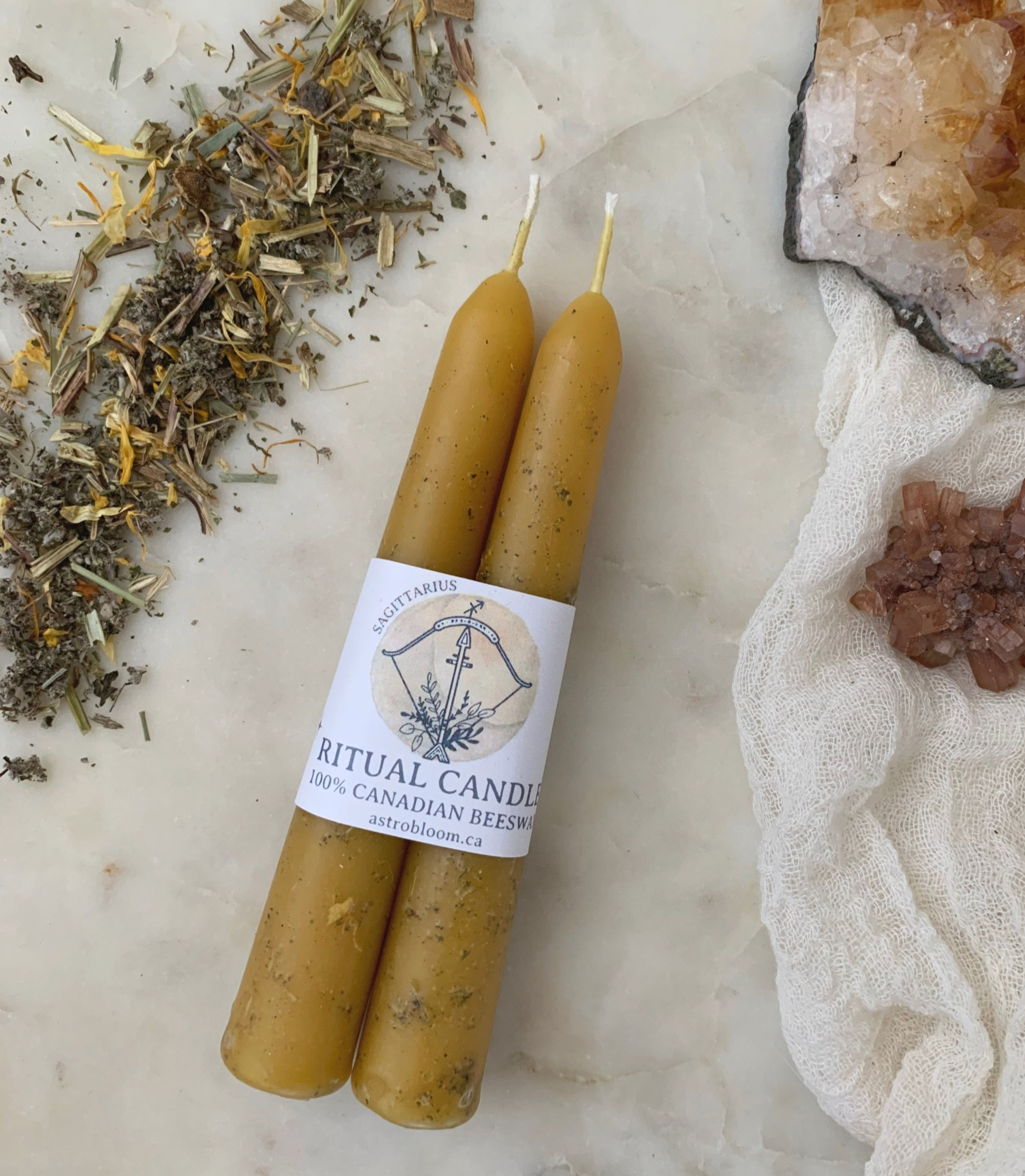 Sagittarius Beeswax Ritual Candles