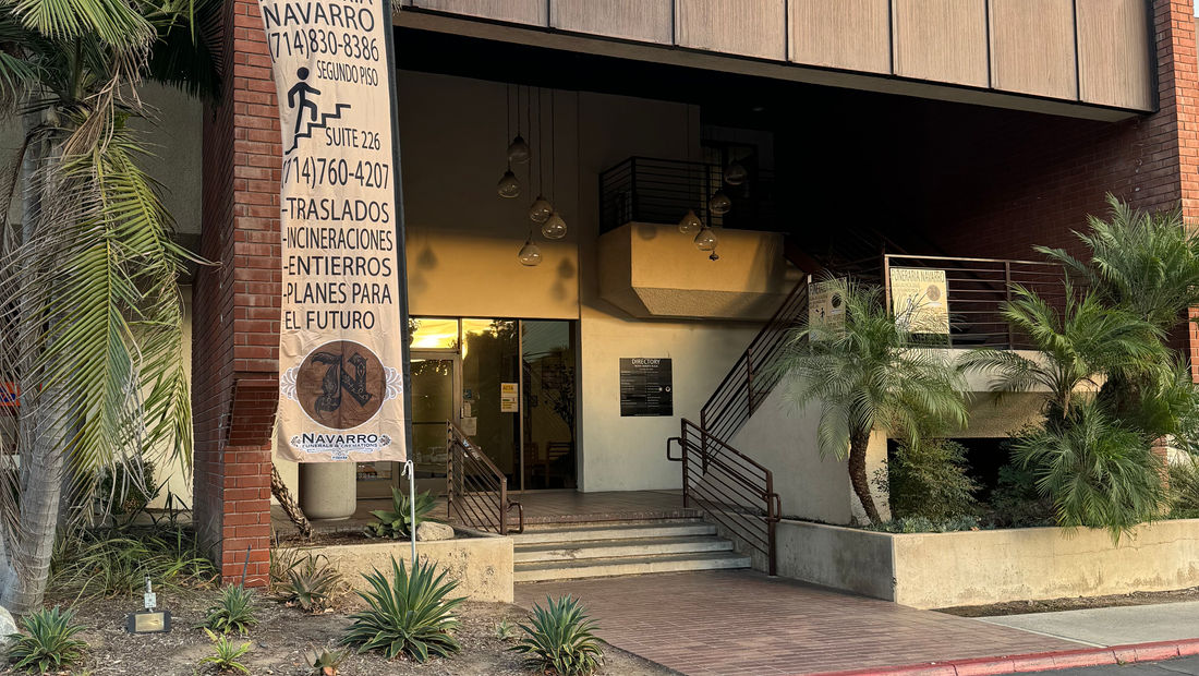 Navarro Funerals & Cremations building at 2112 E 4th St, Santa Ana