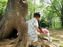 遊具より自然遊び