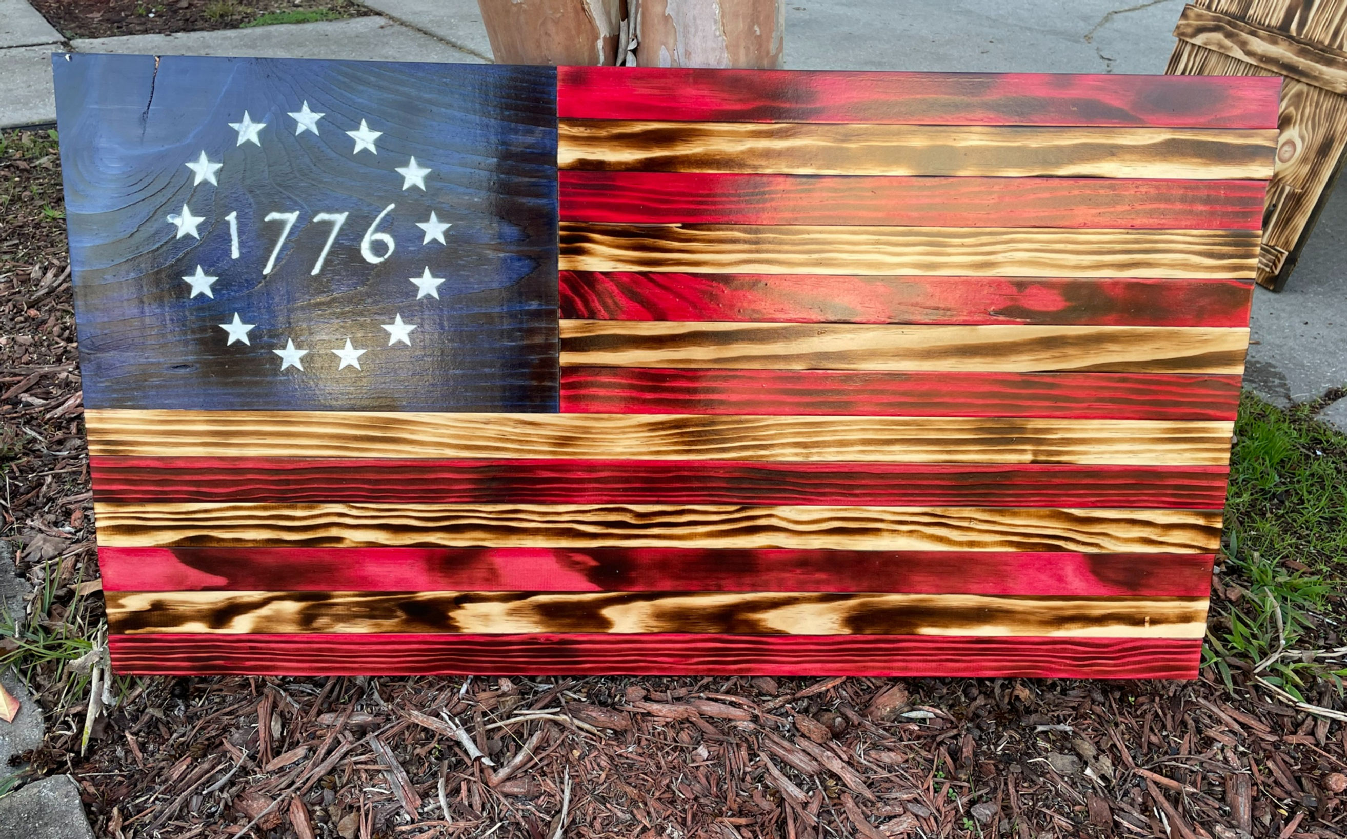 Wooden American Flag