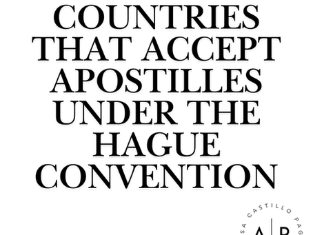 Countries That Accept Apostilles Under the Hague Convention