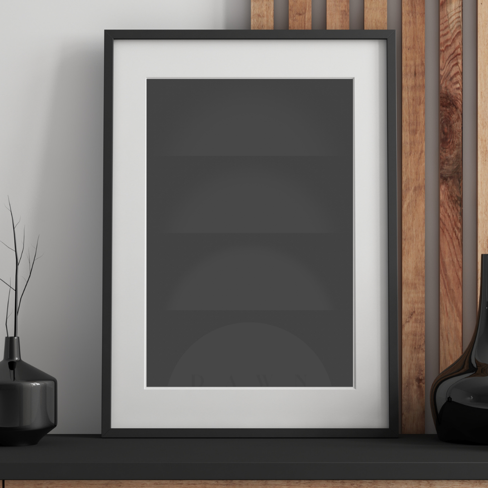 Dark ashy grey planet-colored design with subtle "dawn" text at the bottom.