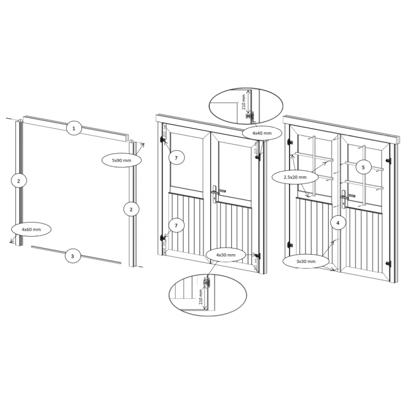 Miniatura: Casetta in legno "SP.34" 300X300X222 con pavimento Cod.340003