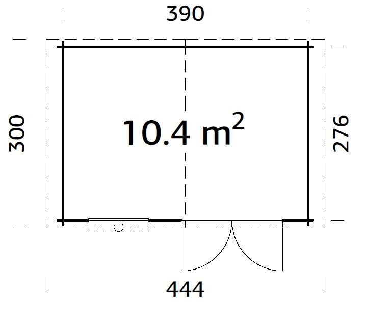 Miniatura: Casetta in legno "SP.28" 410x380x247 senza pavimento Cod.280018