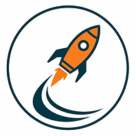 Abstract geometric icon representing leadership essentials for emerging and established leaders, with foundational leadership blocks, communication pathways, coaching indicators, and self-awareness elements in Talent Authority brand colors.