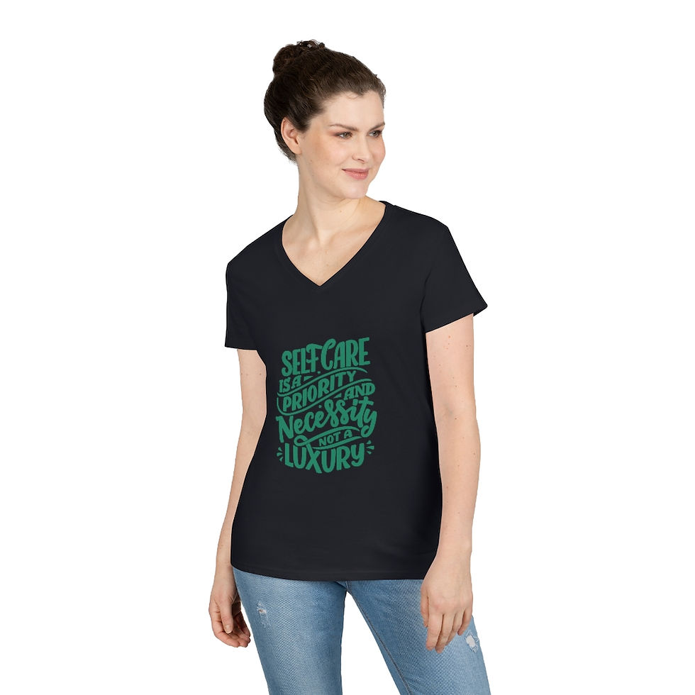Thumbnail: Self Care Ladies' V-Neck T-Shirt