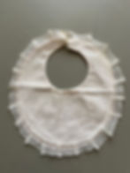 Thumbnail: Bavoir naissance coton et dentelle