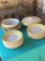Miniature : Assiettes plates jaunes Moulin des Loups