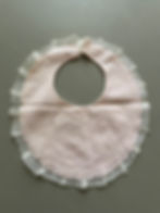 Thumbnail: Bavoir naissance coton et dentelle