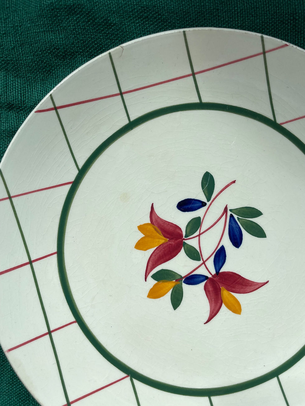 サムネイル： Lot de 8 assiettes à dessert Gien modèle « Tamaris »