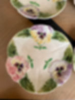 サムネイル： Lot de 6 assiettes en barbotine 