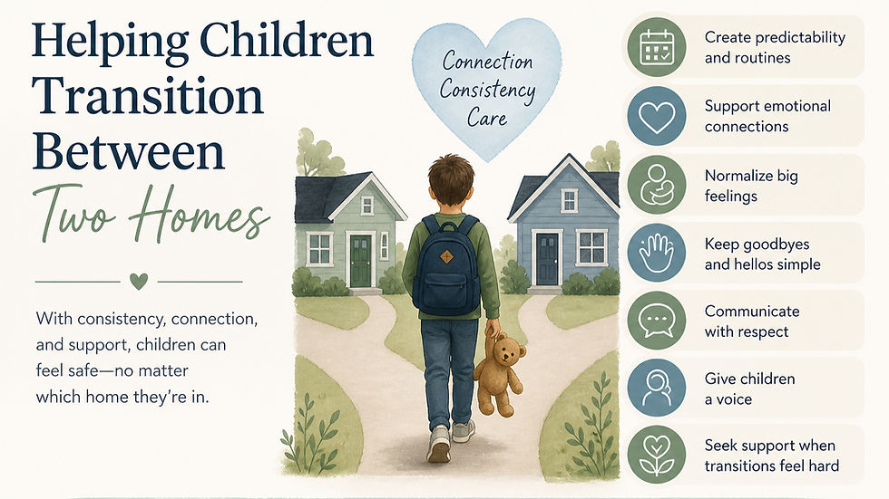 Helping Children Transition Between Two Homes: Tips for Co-Parenting Families