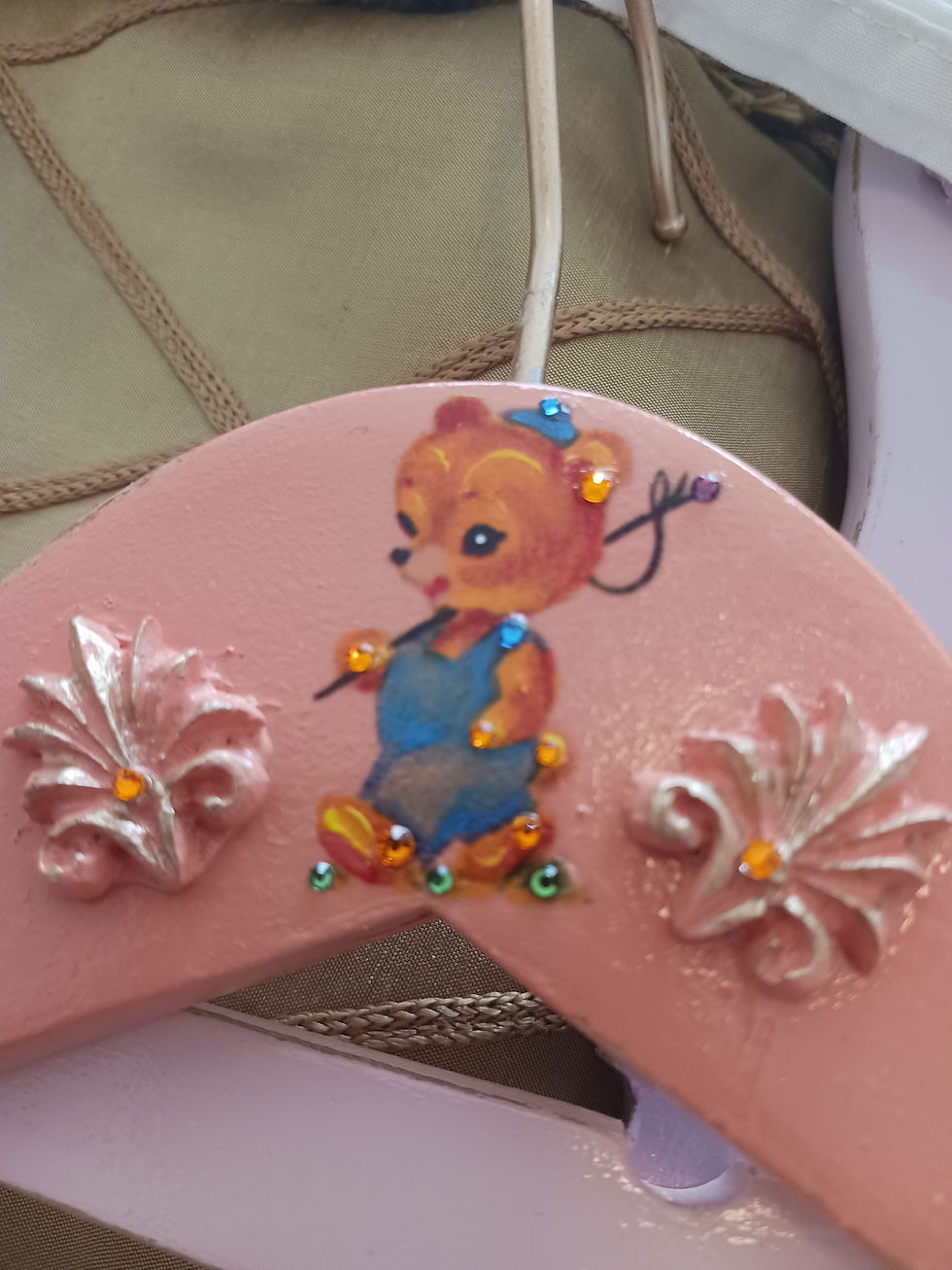 Thumbnail: Hand-Painted Baby Hangers Set of 3