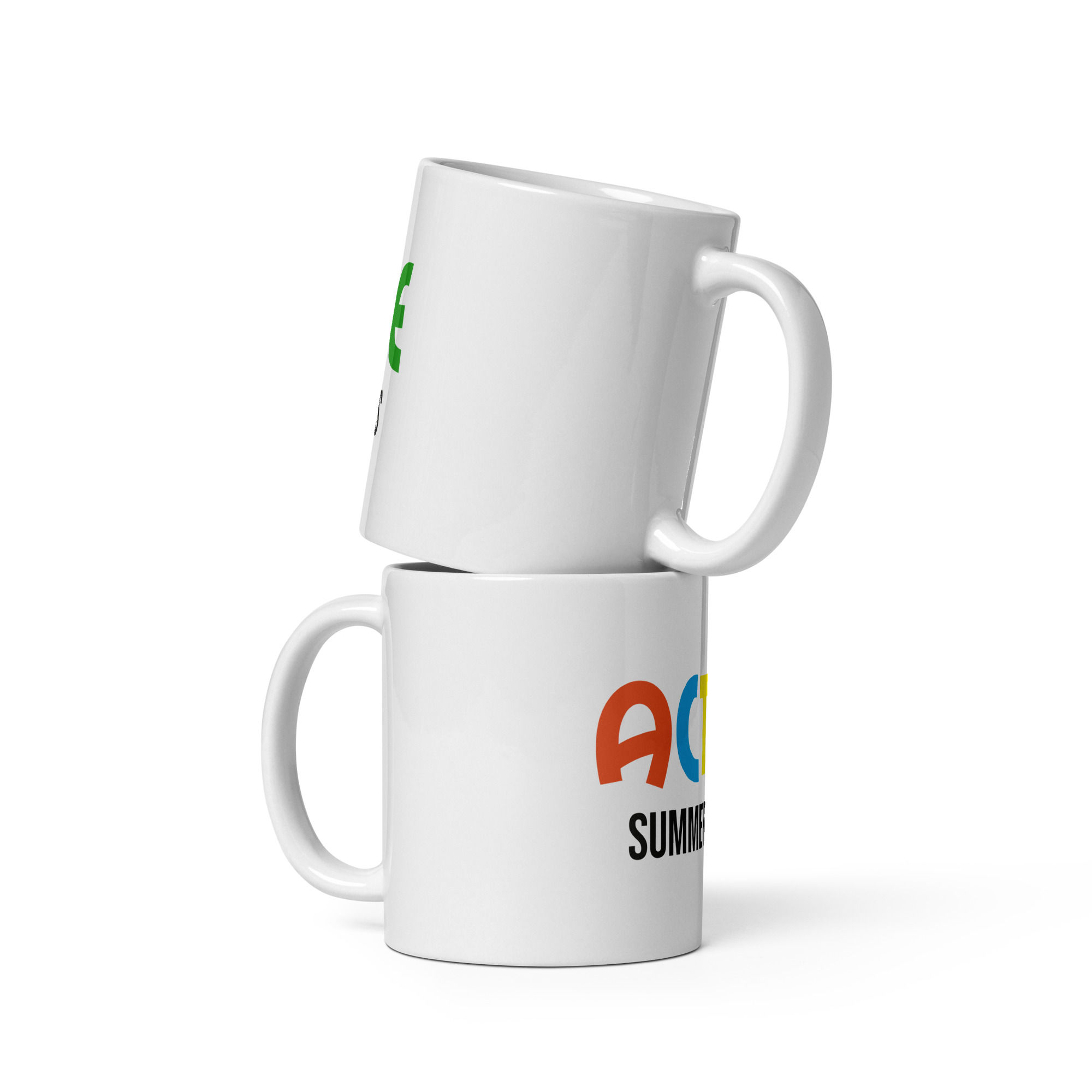 White glossy mug