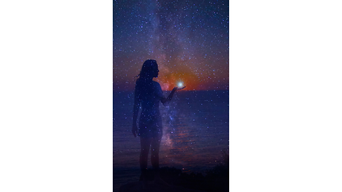 Girl holding a light