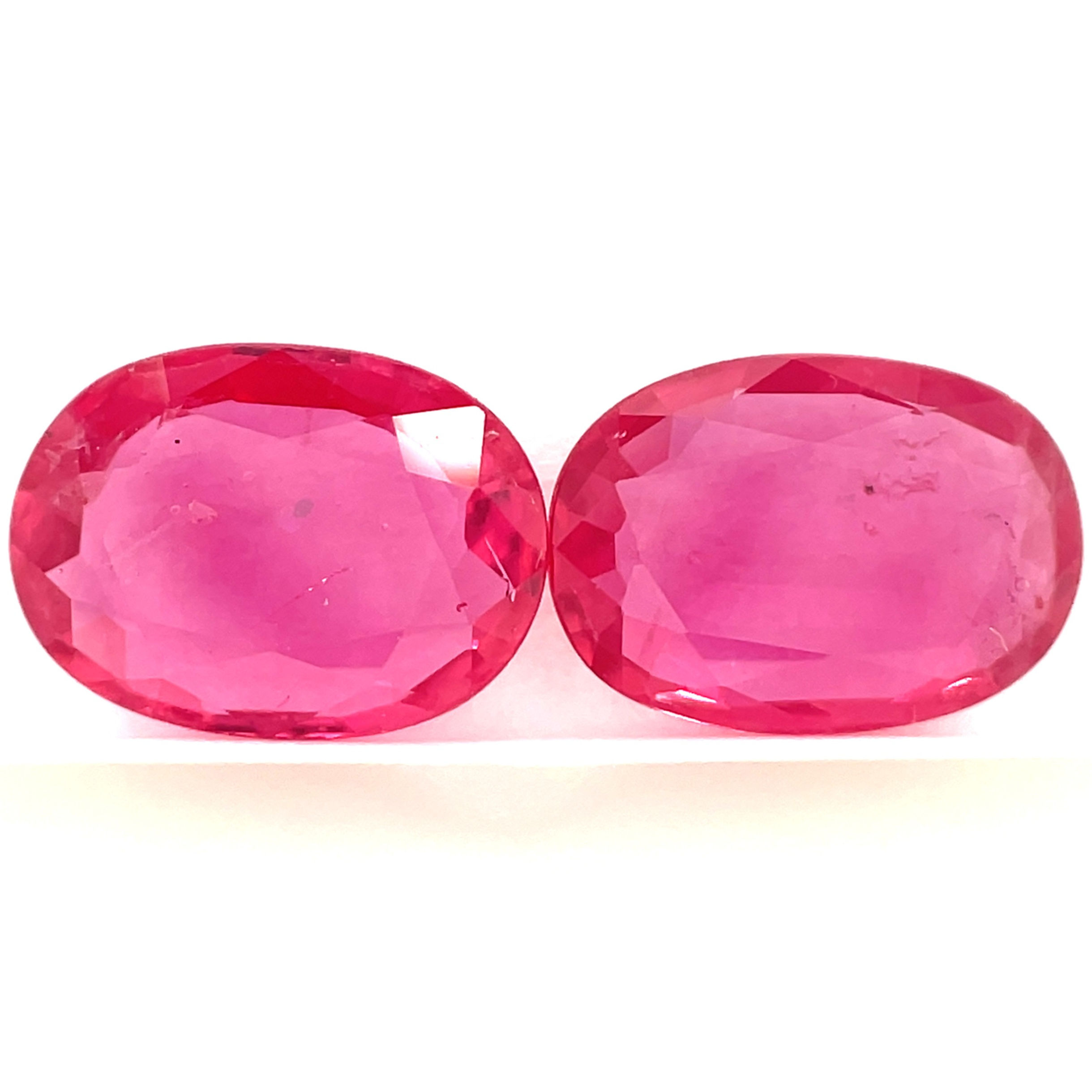 1.42 ct Oval Ruby Pair